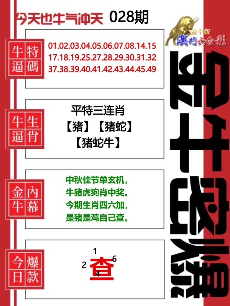 028期金牛密爆[图]